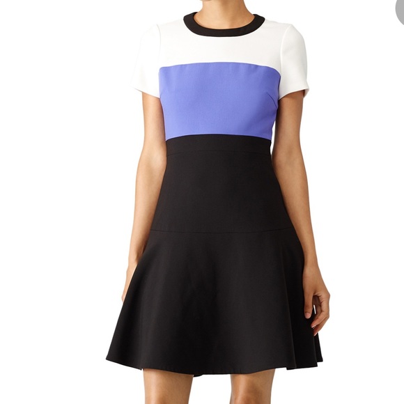 kate spade white colorblock dress